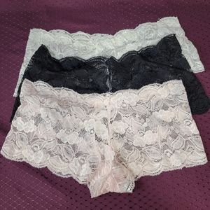 Steve 3 pairs Women's Boyfriend lace panties Size Large
